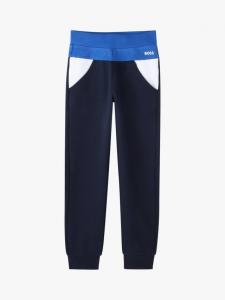 Детские джоггеры с эластичным поясом и цветными блоками HUGO BOSS, Navy