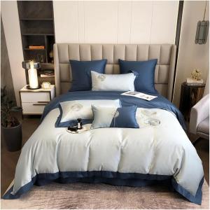 YUSIWOAL Комплект постельного белья из египетского хлопка в стиле бохо с геометрической вышивкой