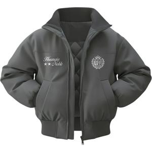 Куртка Unisex Stand Collar Thickened HUANQIU, серый