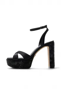 Сандалии на платформе из двух частей с розиновым покрытием Aldo, Other Black