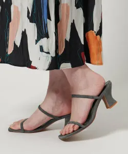 Сандалии-мюли с двумя рядами 25S United Arrows, цвет Md.Gray