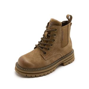 PLO CART Короткие женские ботинки мартина коричневые, цвет Brown