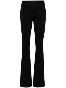 Расклешенные брюки с монограммой PALM ANGELS, черный
