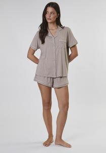 Пижамный комплект Loungeable TRADITIONAL SHORT SLEEVE SHORT SET, Oatmeal/Grey