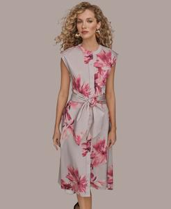 Женское платье с короткими рукавами Donna Karan New York, Pink Sands Multi