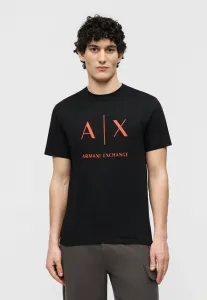 Футболка приталенного кроя с принтом Armani Exchange, Black/Orange Rust