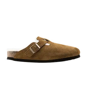 Кроссовки Birkenstock Boston Shearling Suede Mink, желто-коричневый