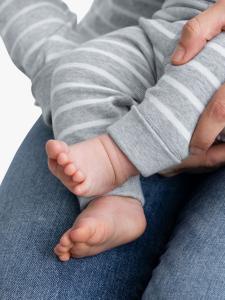 Детские брюки в полоску из органического хлопка Polarn O. Pyret, серый