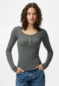 Топ с длинными рукавами от pckitte Pieces, Castor Gray