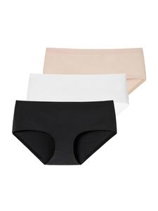 Трусы Schiesser Panty Invisible Cotton, цвет schwarz/weiß/sand
