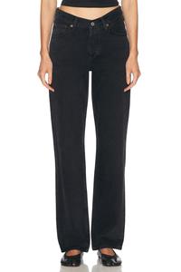 Джинсы Kelly с V-образным вырезом на талии Agolde, Decibel