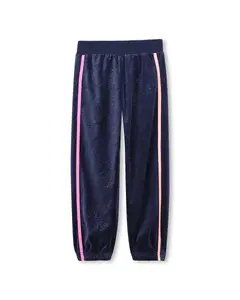 Блестящие бархатные спортивные брюки для малыша Billieblush, темно-синий