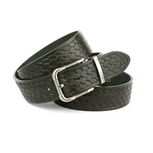 Кожаный ремень Anthony Crown Anthoni Crown, зеленый