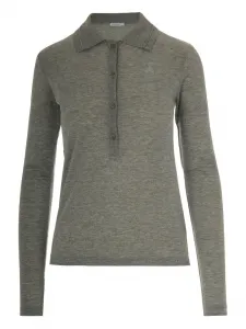 Рубашка поло с вышивкой Patrizia Pepe, серый