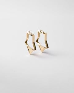 Металлические серьги Prada, золотой