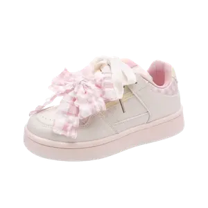 JimiXiong Женские скейтерские кроссовки бежево-розовые, цвет Beige Pink