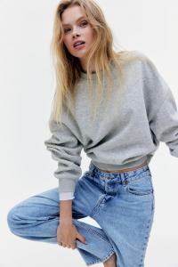 Толстовка оверсайз H&M, серый