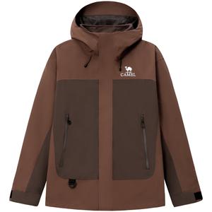 Ветровка унисекс CAMEL, всепогодная, кирпично-умбра/красно-коричневая