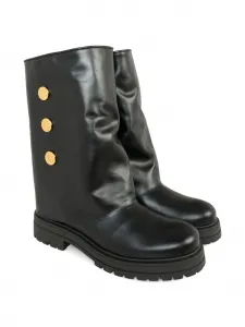 Ботинки на пуговицах Balmain Kids, черный