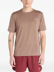 Футболка с логотипом New Balance, коричневый