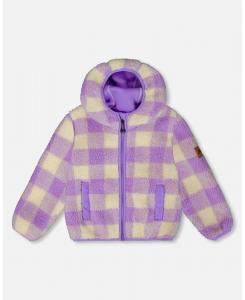 Детская куртка-шерпа для девочек, межсезонье, лавандового цвета Deux par Deux, Lavender