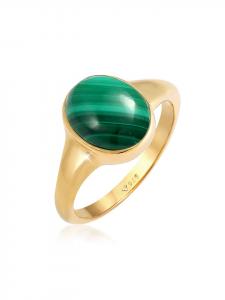 Elli Кольцо из серебра 925 пробы с золотым покрытием