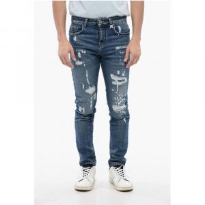 Джинсы SKY Skinny Fit с эффектом потертости 15 см John Richmond, Blue
