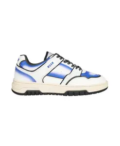 Низкие кожаные кроссовки с закругленным носком. Msgm, мультиколор