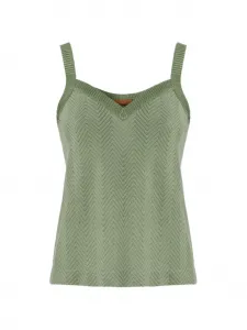 Топ без рукавов с V-образным вырезом и зигзагообразным узором Missoni, зеленый