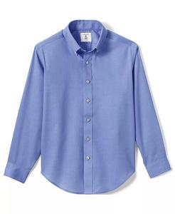 Рукав школьной формы для больших мальчиков без утюга, классическая рубашка Lands' End, белый