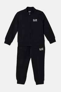Детский хлопковый спортивный костюм Ea7 Emporio Armani, темно-синий