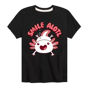 Футболка с рисунком "Улыбка" для мальчиков 8-20 лет Licensed Character, черный