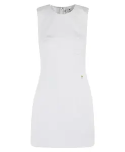 Мини-Платье цвета слоновой кости без рукавов Elisabetta Franchi, белый