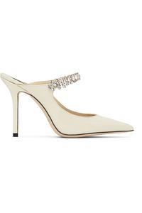 эксклюзивная модель off-white bing 100 mules от Ssense Jimmy Choo, цвет latte