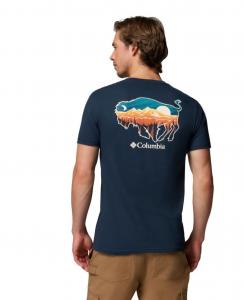 Мужская футболка Ryda с графическим принтом Columbia, Columbia Navy
