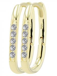 Adeliás Женские серьги из серебра 925 пробы с золотым покрытием