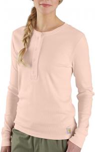 Футболка Carhartt Women's TENCEL Fiber Series Relaxed Fit Long-Sleeve Ribbed Henley, Georgia Peach