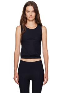 Топ без рукавов с круглым вырезом Jil Sander, черный