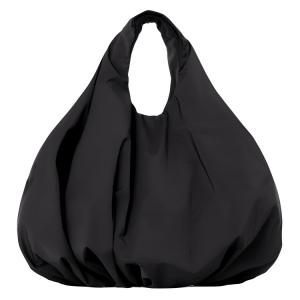 COS Большая женская сумка из ткани черная, Black