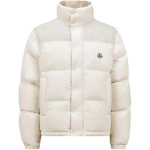 Reversible Short Puffer Jacket Moncler, White/Light Coffee