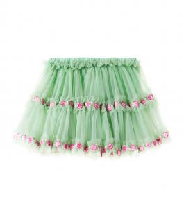 Юбка из тюля с цветочным принтом Joelle Konges Sløjd, зеленый