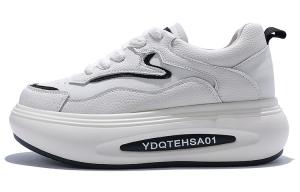 Женские кроссовки Junjali дышащие легкие устойчивые к износу на низком ходу с утеплением желтого цвета