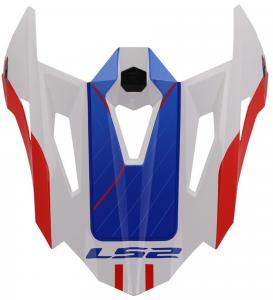 LS2 mx703 интегрированный козырек для шлема, White/Red/Blue