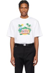 Футболка Casa' с принтом "пляжные волны" Casablanca, белый