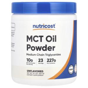 Порошок масла MCT, без вкуса, 8,1 унции (227 г) Nutricost