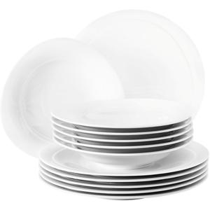 Сервиз Набор посуды Трио посуда, набор тарелок, белый, сделано в Германии, 12 предметов, на 6 персон Seltmann Weiden, белый