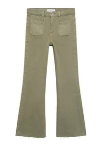 Расклешенные джинсы Mango Kids, хаки