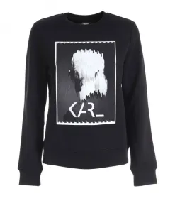 Толстовка с изображением Карла Легенды Karl Lagerfeld, черный