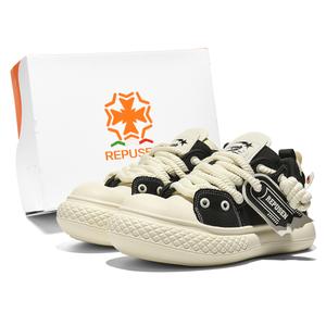 REPUSEN Мужские скейтерские кроссовки лоу-топ черно-бежевые Black/Beige - Black (18521), цвет Black (18521)