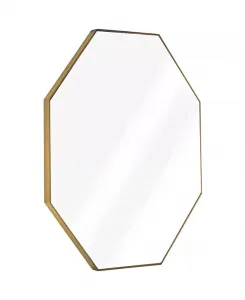 Американский арт-декор, восьмиугольное настенное зеркало с эффектом бесконечности Crystal Art Gallery, gold